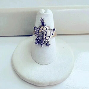 Sterling Silver Vintage Moving Turtle Ring